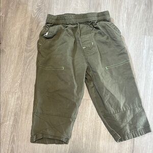 Kids Olive Green Cargo Pants